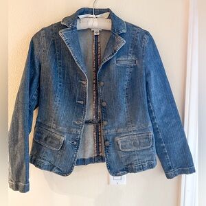 Ann Taylor Loft Fitted Petite Jean Jacket 6P